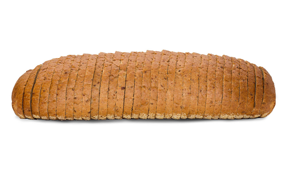 Multigrain rye loaf sliced
