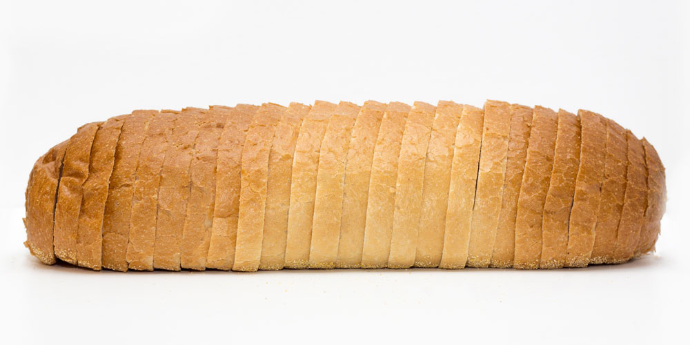 French loaf sliced