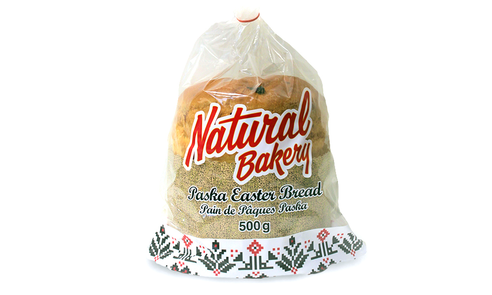 easter paska bread in package