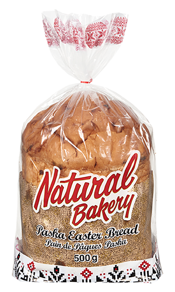 paska bread in labelled bag